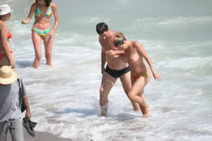 Continesti nude beach girls in Romania