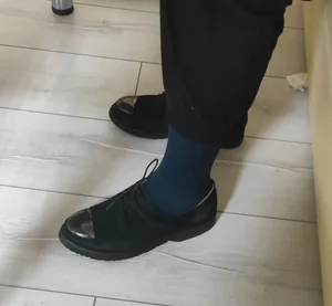 Feet Closeup of a Teen Girl in Pants And Shoes