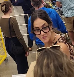 Ikea Trip 3 hot girls in tight jeans Nerdy leopard bendover faceshot smile at camera (Megapost)