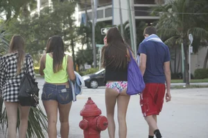 A bunch of hot bikini babes at Ft Lauderdale Florida