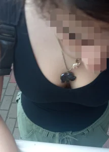 Pretty cleavage (the same girl form “Those tits almost popped put”)