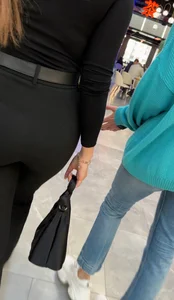 MILF Big ass in tight pants on the escalator (OC) w/GIFS