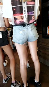 Teens in shorts shorts…tiny butt cheeks