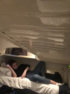 Hot Booty in Tight Jeans in the Train Sleeping Car - Girl Taking Off White Socks Candid Gallery