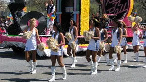 Candid cheerleaders
