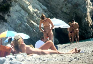 Nude beach and topless girls
