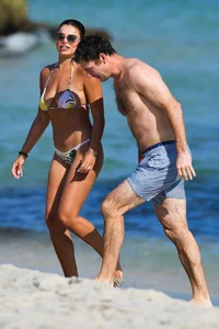 Brooks Nader looking sexy in a little bikini on a beach in Miami