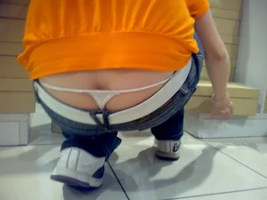 Huge collection of whale tails, ass cracks and panty peeks in public