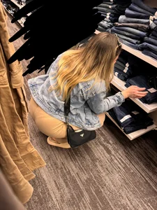 Hot Mom in Tan Ribbed Flares