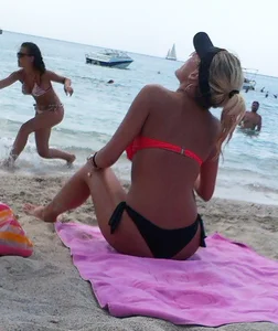 Milf in thong bikinis