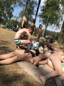Gorgeous Tall And Skinny Girl With Long Legs Walking Out of the Water And Lying With Spread Legs on the Beach Creepshots Gallery