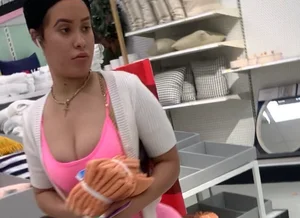 Latina pink dress huge ass