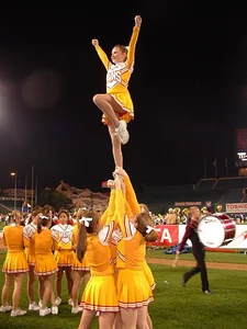 Candid cheerleaders