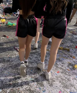 Carnival girls wearing pantyhose, spandex shorts, stockings, skirts and other outfits