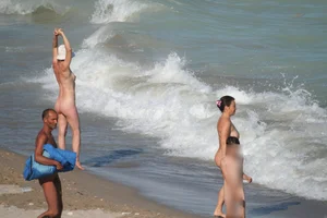 Continesti nude beach girls in Romania