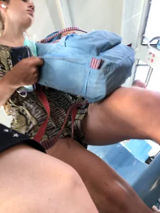Cute Candid Teen Girl in Shorts Fell Asleep in a Public Train