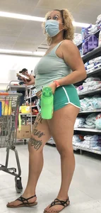 [OC] BBW Mixed MILF ASS completely OUT at Walmart + Nipple Piercings