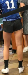 Teen wearing shorts
