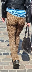 Leopard pants ass