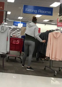 Oklahoma milf in grey leggings shopping at Target