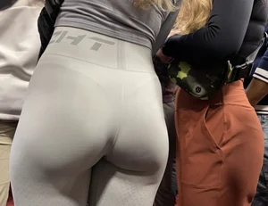 Cute Slim Fit Round Pear Bubble Butt Blonde PAWG in White VTL