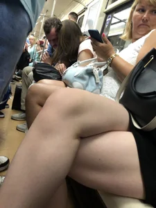 Awesome legs of a subway girl
