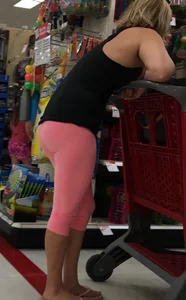Milf at Target in pink leggings