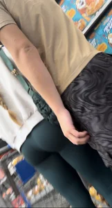 Tight ass in green leggings