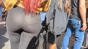 Latina with See Thru Leggings VTL Big Culo
