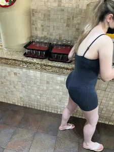 Thick Latina Bubble Butt At The Buffet (VPL)