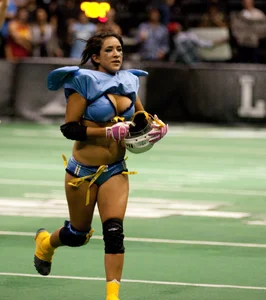 Sexy female football players with hot bodies