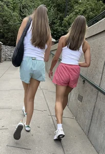 Candid tan babes