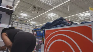 THICK Big Ass Latina Milf In See Through Black Leggings