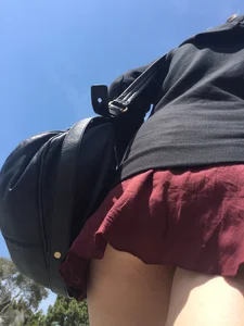 Hot Skinny Legs and Booty Street Candid Closeup - Girl in Skirt