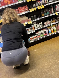 Hot Curly Blonde In Whole foods