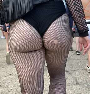 Festival Teens 7: Skinny blonde teen in blue bikini, perfect perky BOOBS on stunning brunette, perfect ass for worship in thin fishnets (my fav kind of ass)