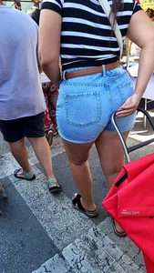 Big ass latina in shorts