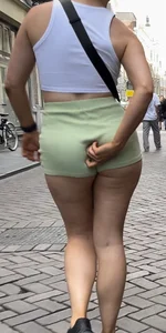 Slim thick girl in very thight shorts