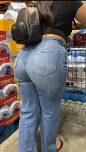 Caked up milf in jeans