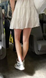 Short dress in train