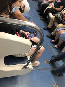 Cute Teen in Shorts, a Top and Sneakers Subway Huge Creepshots Collection