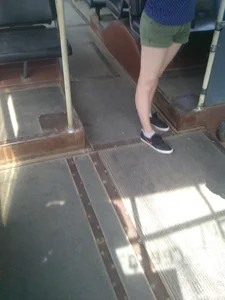 Cute Candid Teen in Shorts Bus Creepshots, Nice Skinny Pale Legs