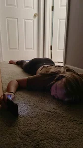 Cute girl fell asleep on the floor home creepshot