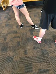 Legs in Shorts Candid Closeup