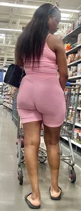 Huge Booty Ebony Milf in all Pink (vpl)