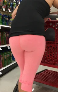 Milf at Target in pink leggings