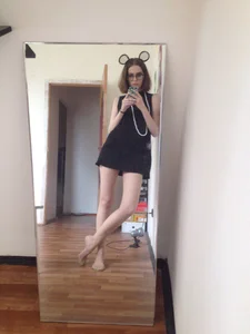 Cute Girl Home Mirror Selfie