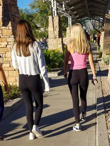 2 sexy asses walking in tight Lulus