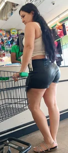 Latina Black Leather Shorts & Sandals (OC)