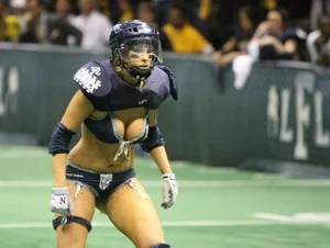 Sexy female football players with hot bodies